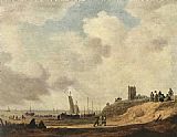 Jan van Goyen Seashore at Scheveningen painting